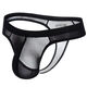 Men's Sexy Underwear Ice Silk Thin Breathable Men's Thong Pants Show Big Pouch Single T-Pants Bikini Transparent Skin Color XL120-140Jin Jin is equal to 0.5 kg