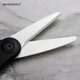 SINOCERA陶瓷剪刀辅食厨房剪刀实验室绝缘不导电不生锈 加厚款大号陶瓷剪 加厚升级款 大号陶瓷剪刀白刃黑柄 不带剪刀套