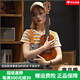 Diduo ukulele weibliche Anfänger Furnier ein Einstieg der Kinder Erwachsene kleine Gitarre 23-Zoll UKLILI Männlicher Schüler 23-Zoll-F2-Modell Holzfarbe + Vollständiges Set an Zubehör + Klavierbag
