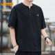 Jeep (Jeep) American Echtes reines Baumwoll Henry Hals kurzärmeliges T-Shirt für Sommer-Herren-Solid-Farbe Lose Sport und lässige Top-Halbhülle Khaki Thin Style [offizieller authentischer] XL empfohlen 140-160jin [Jin gleich 0,5 kg]