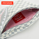 SPRAYGROUND Shark Mouth 25 new gray and white checkerboard chest bag trendy sports and casual crossbody bag commuting waist bag gray and white