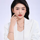 Wanfulong Shining Love Genuine PT950 Small Love Necklace for Commuting, Versatile, Fashionable and Simple Collarbone Necklace for Women 46cm, PT950 Small Love Necklace for Women 12.85g