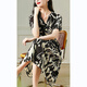 OLJ High-End-Marke Seidenkleid für Frauen im Sommer 2025 Neues französisches hüftgepacktes Retro-Temperament Mulberry Seidenrock Schwarz und Weiß M Empfohlen Gewicht 90-115 Jin [Jin entspricht 0,5 kg]