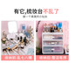 咏幻透明品收纳盒抽屉式梳妆台护肤品面膜整理箱柜桌面置物架 9276特大四层力荐款
