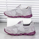 Zapatos para caminar a las personas de mediana edad y ancianos para mujeres transpirables y cómodos zapatos de ancianos sin deslizamiento.