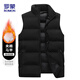 ROMON vest men's winter cotton thickened trendy cotton vest fashion jacket men's ZH66 black 2XL