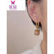 
Star Mouse Light Luxury Champagne Pearl Earrings for Women with Niche Design French Full Diamond Earbuds Champagne Pearl A1048