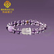 MARDOTG Brazilian Amethyst Bracelet Women's White Crystal Pixiu Bracelet Jewelry Gift for Girlfriend 8mm Amethyst + White Crystal Pixiu