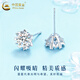 China Gold (CHINA GOLD) pt950 platinum earrings for women platinum five-pointed star topaz earrings Valentine's Day birthday gift for girlfriend and wife topaz five-pointed star earrings about 1.8g