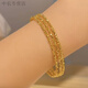 He Jiagong Lao Phoenix 999 gold pure gold Sansheng III bouncy bead elastic bracelet Internet celebrity multi-layer design bracelet high security