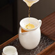 Yuanxi 500ml large mutton-fat jade fair cup tea drain integrated filter ceramic thickened tea divider set high-end mutton-fat jade fair cup + Yushun tea drain set