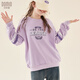 Duomiaowu girls sweatshirt spring and autumn base shirt children's plus fleece top medium large children's coat girls casual Duomiaowu children's clothing pink MBD910031 160 cm