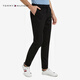 TOMMY HILFIGER【轻弹感】男商务通勤弹力斜纹修身直筒西裤长裤休闲裤J1764 黑色001 -修身版-拍大一码 33 (2.6尺)