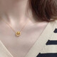 Junshi quality old phoenix ancient gold pure gold 18k gold color alloy time to run necklace new fashion and high-end sense