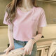 Duvanis T-shirt féminin à manches courtes Vêtements d'été 2025 Nouveaux t-shirts à manches à manches courtes pour les femmes 6172 Smoky Purple M (recommandé 80-105 Jin [Jin est égal à 0,5 kg])