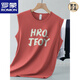 Romon (Romon) Modal Ice Silk Vest Men's Men's Men's Min Thin Cool Drying Sports Viegn Hurdle Basketball Fitness Souples T-shirt 086-695 Black-M