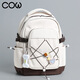 
COW schoolbag trendy backpack for girls backpack large capacity junior high school high school college students casual laptop bag blue