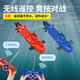 瓴乐欢乐加男孩儿童玩具潜水艇军舰模型电动黑科技遥控船生日礼定制款 鲨鱼号潜水艇27MHZ(波尔多红）