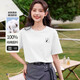 
220g pure cotton 2025 Glacier Blue Short Sleeve T-shirt for Women in Summer T-shirt Sweet Student Top B701YL 1695 White L