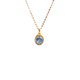 Second-hand 99 new Shangyouli 18k rose gold necklace, high-end custom-made four-leaf clover necklace, chalcedony pendant, women's necklace for girlfriend and wife, 18k gold pendant set with 1.20 carat tanzanite, necklace not included