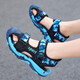 Sandals Boys Baotou Summer Style 2025 New Children's Sports Beach Shoes Medium and Large Boys Non-Slip Soft Bottom Sandals Blue Moon 33