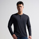 Dragon Teeth II Secret Wind Feather PRO Merino Wool Long Sleeve T-shirt Autumn Warm Outdoor Round Neck/Henry Neck Commuting Extreme Night Black (Round Neck) M 175/96A 141-159Jin Jin is equal to 0.5 kg