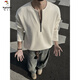 Woodpecker (TUCANO) American half-zip Henry collar T-shirt men's spring and autumn cleanfit long-sleeved inner layering shirt tough guy wear sweatshirt dark gray upgraded model M 95 to 115 Jin Jin equals 0.5 kg can be worn