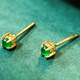 Oriental Jade Exquisite Niche Versatile S925 Silver Inlaid Imperial Green Jade Earrings Stud Earrings for Women Birthday Gifts for Women