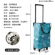 Shengni Shangpin grocery shopping cart folding shopping cart household artifact portable lightweight trolley Peacock Blue