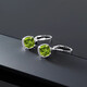 GEM STONE KING colorful gemstone earrings for women summer 925 silver inlaid with 4.9 carat green peridot earrings classic ins trend