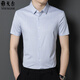 CEO Yageol Mulberry Silk Short Sleeve Shirt Herren Sommerdünngeschäft und lässig High-End-Anti-Falten-freie-freie-freie Herren-Hemd 9901-Langer [Langschleifen] XL 180 [vorgeschlagen 140-160jin [Jin gleich 0,5 kg]]