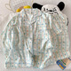 
S.SOFEA cloud cotton pajamas for women summer puppy cartoon short-sleeved three-piece home clothes for outdoor wear 9904# Corgi 185 XXL