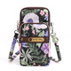 Kou Liuhou's back is tied to the arm in summer. Outdoor walking arm sleeve strap for women to exercise and walk. Mobile phone arm sleeve small bag. Colorful flowers.