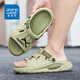 Jeanswest Sandals Herren Sommer atmungsaktiven Outdoor-Kleidung Dual Purple Casual Home Flip-Flop Beach Schuhe Grün 43/44