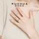 Ruohua (RUOHUA) color ring aquamarine ring for women 18K gold sand Fryfanda stone color treasure tail ring open ring gift for girlfriend 2-3/4-5mm/tanzanite ring