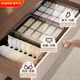 Jia helper underwear and socks storage box household underwear compartment artifact student dormitory wardrobe storage box 15 compartments with cover sock storage