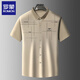 Romon (Romon) 2025 Été Nouveau argent à manches de chemise à manches courtes pour hommes à manches courtes et à manches à manches courtes Vêtements pour hommes minces.