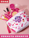 Kinderspielzeug simulierte Kinderkosmetik-Set Model Play House Girl Princup Make-up Box Volles Make-up-Set klassisches schwarzes 21-teiliges Orange PU-Tasche 216-1