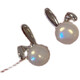 Pang Donglai DL light luxury earrings pearl earrings for women's Queen Mother's unique earrings 2024 new style earrings straight needle double-layer diamond pearls