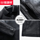 Hengyuanxiang middle-aged and elderly men's leather jacket spring and autumn thin 40-year-old 50-year-old dad winter velvet thickened leather jacket men's 9907 black thin XL 180 suitable for 130 to 150 Jin Jin equals 0.5 kg