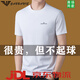 Emporio Armani EA7 Armani pure cotton short-sleeved T-shirt for men's summer new round neck half-sleeved cool T-shirt top 1518 Navy L 170/suggested 115-135Jin [Jin equals 0.5 kg]
