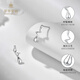 Cuihua Platinum Water Drop Earrings Platinum Jewelry Gift Anniversary Gift for Girlfriend and Wife Birthday Gift About 1.3g