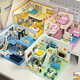 Neue Bausteine beendet das Haus DIY Villa Model Kinderrätsel Spielzeug Cottage Girl Geschenk hoch wangwang Modehaus warme Wohnung [1048 Partikel]