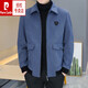 Pierre Cardin Winter mit mittlerer Wolljacke mit mittlerer Wolle für Männer großer Reverendung verdickter Baumwoll warm warmes Wollwolle oben grau A856 XL 180