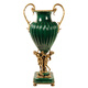 Miaoxu Dining Table Decorations Crafts Light Luxury Européen Grand Vase Ornements Emerald Ceramic Decorative Flower Vase de salon Vase fleur 16795 Grand Vase