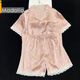 Modal ice silk pajamas for women in summer new sweet Korean gentle pink shorts shorts internet celebrity style home clothing set WLW9227# M [Suggested 80-100Jin [Jin equals 0.5 kg]]