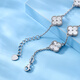Luxury Pearl PT950 four-leaf clover platinum bracelet sparkling platinum bracelet 10.66g