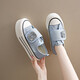 Sommer dünne Frauenschuhe dicker alleinighöhlich-absorbierender schockabsorbierender und atmungsaktives Netzschuhe Trendy Board Schuhe Klettverteidiger Lazy Schuhe YGNX-L-3323 Beige 35