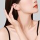 Chao Acer Platinum Earrings for Women PT950 Earrings Circles for Ear Care Exquisite Gift for Girlfriend Priced at RMB 290 One Pair 1.9g
