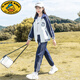 G.DUCKKIDS girls spring and autumn suit 2024 new big children's girls' clothing fashionable sports two-piece set children's girls autumn clothes BQ1396 gray [coat + pants] 140cm